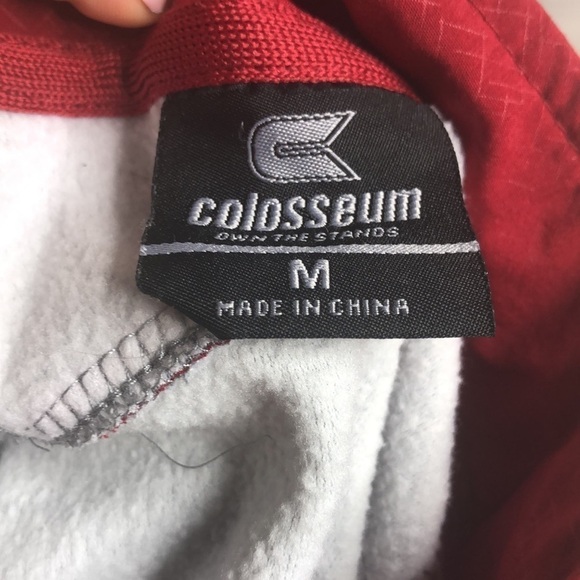 Colosseum Iowa State Pullover Half Zip Red Gray M - Picture 5 of 6